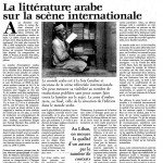 Arabic literature visible on the international scene?